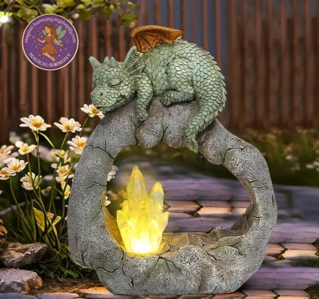 Mounted Solar Dragon Outdoor Statue