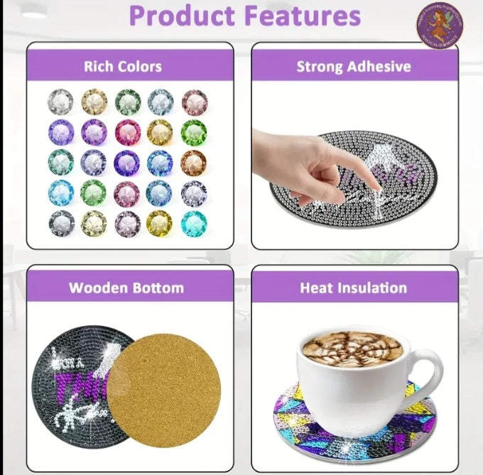 Diamond Painting Coaster Kits