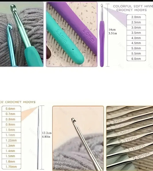 103 Piece DIY Crochet Kit.