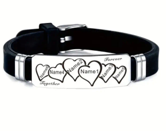 Stainless Steel Bracelet Up To 8 Names Email magicalharmony2025@gmail.com