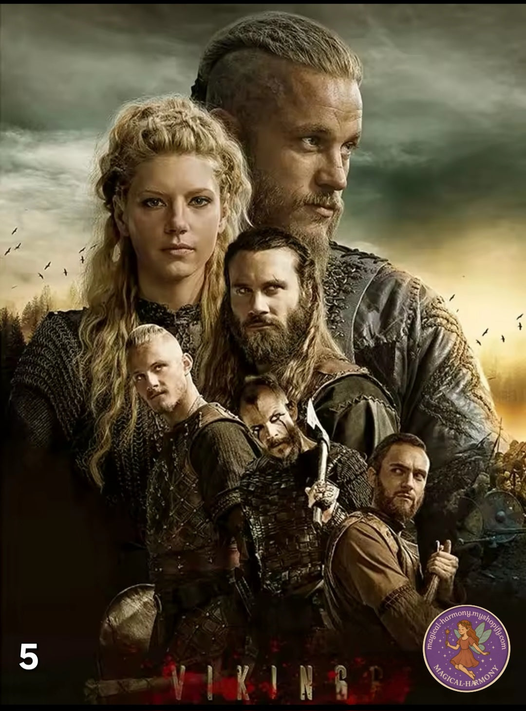 50x70cm Viking Odin & Thor 5D DIY Diamond Painting