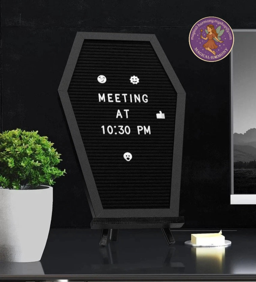 Halloween Coffin Letter Board With Characters Gothic Birthday Wedding Home Decor