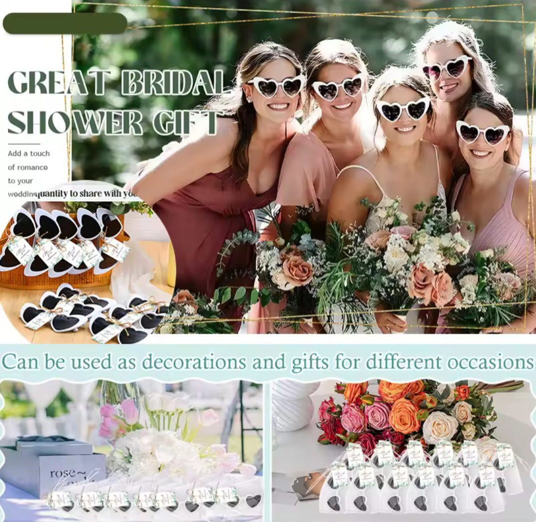 60 Pairs DIY Heart Shaped Sunglasses.