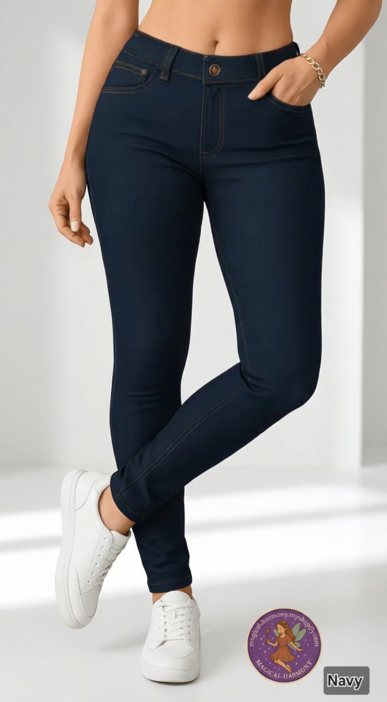 High-Waisted Stretch Jeggings