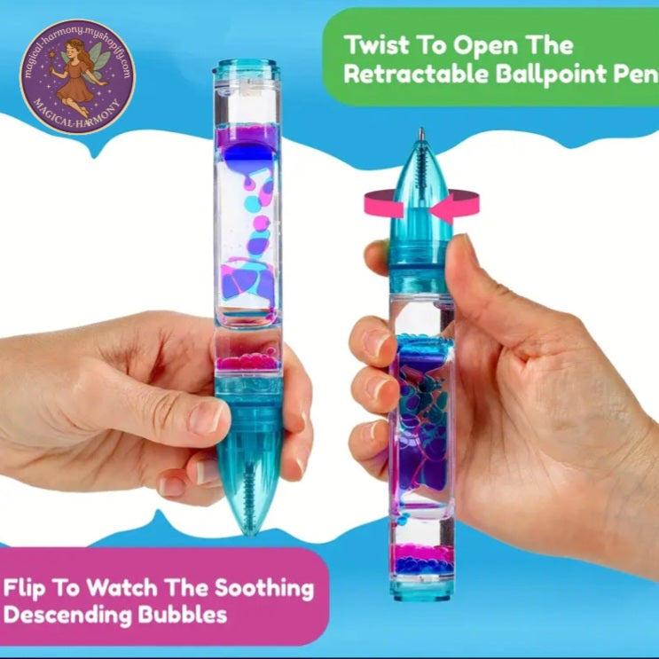 3pcs Vibrant Liquid Motion Bubble Pens