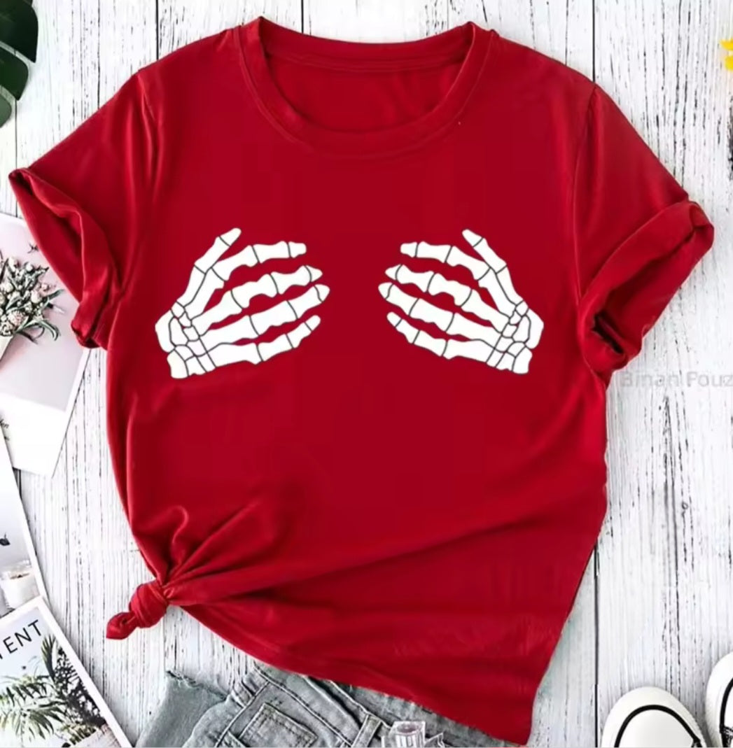 Skull Hand Print T-shirt