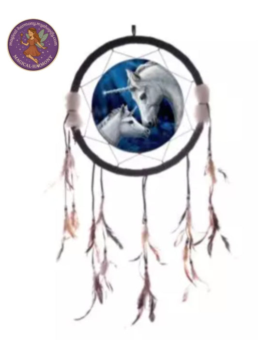 Lisa Parker - Sacred Love Unicorn Dreamcatcher (16cm)Or (33cm)