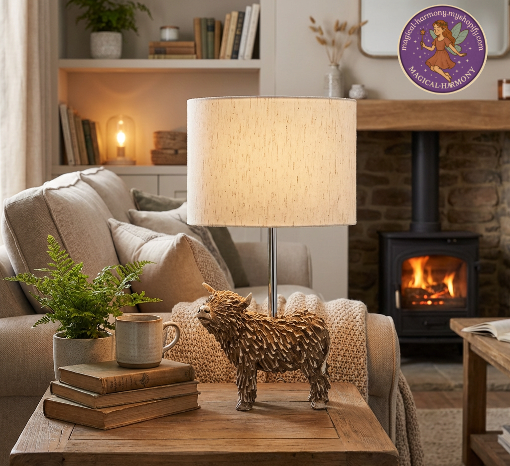 Highland Cow Table Lamp