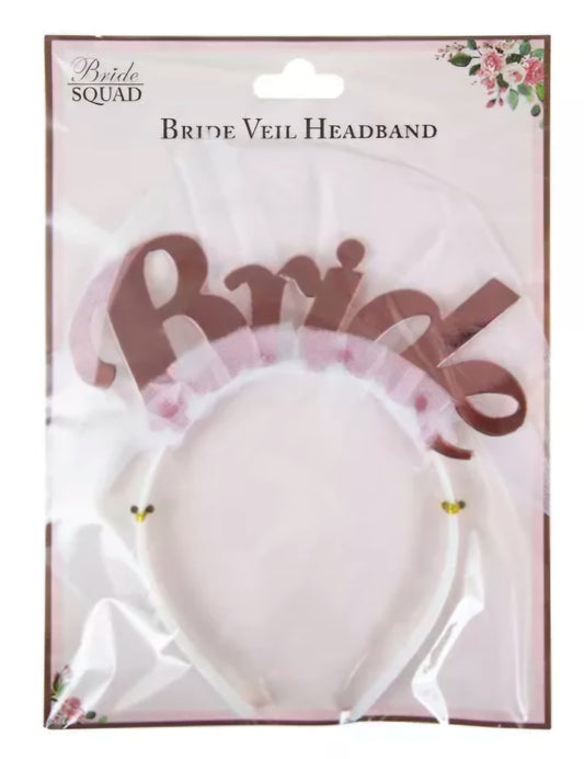 Pink Bride Headband For Hen Party.