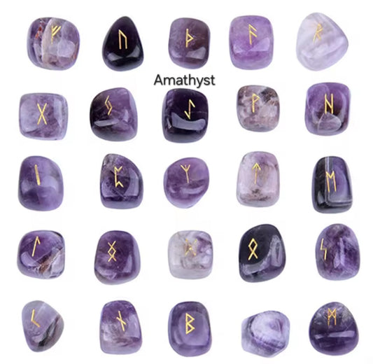 Natural Crystal Rune Stones