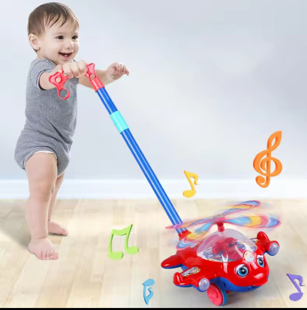 Musical Push Along Plane