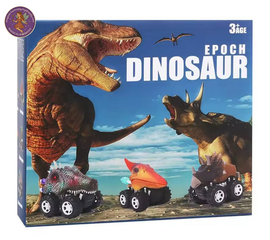 6-Piece Mini Monster Dinosaur Toy Cars!
