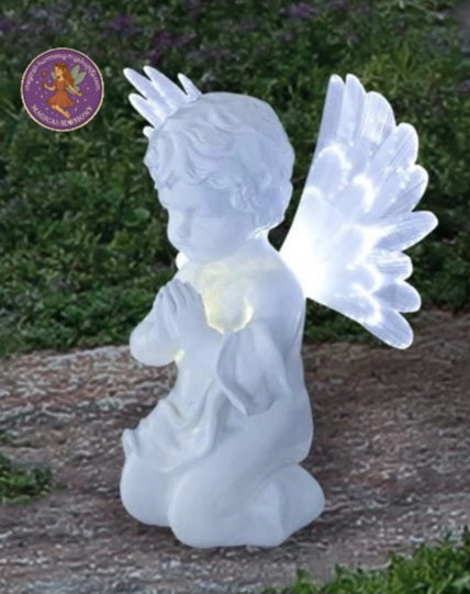 Solar Powered LED Cherub Angel