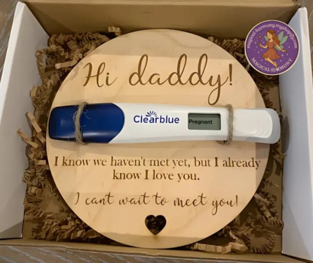 Wooden Pregnancy Test Keepsake Sign