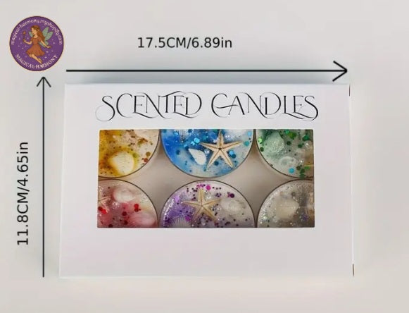 6pcs Shell-Themed Aromatherapy Candle Gift Box