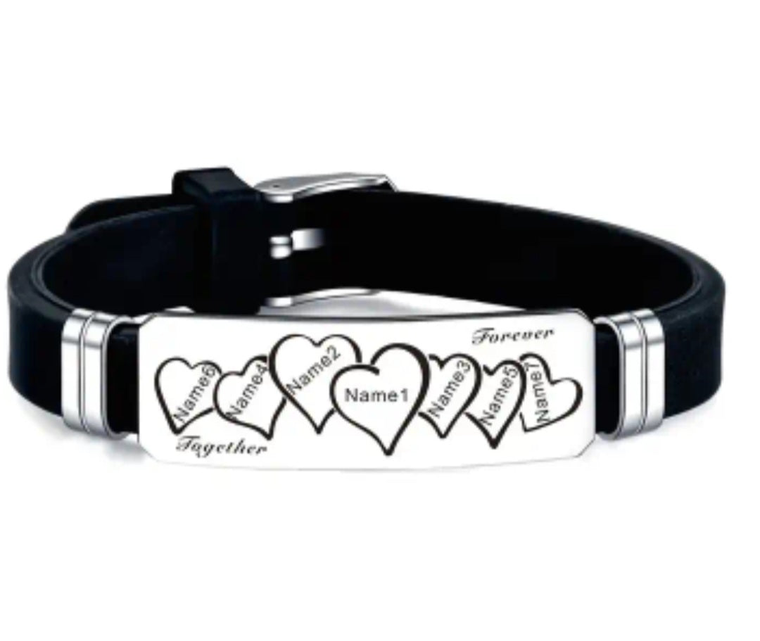 Stainless Steel Bracelet Up To 8 Names Email magicalharmony2025@gmail.com