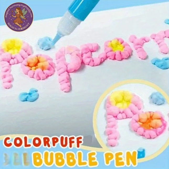 6 3D Popcorn Colour Pens