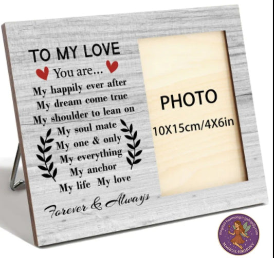 Romantic Love Quotes Wooden Picture Frame