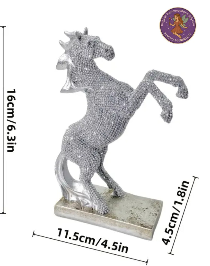 Modern Crystal Horse Sculpture