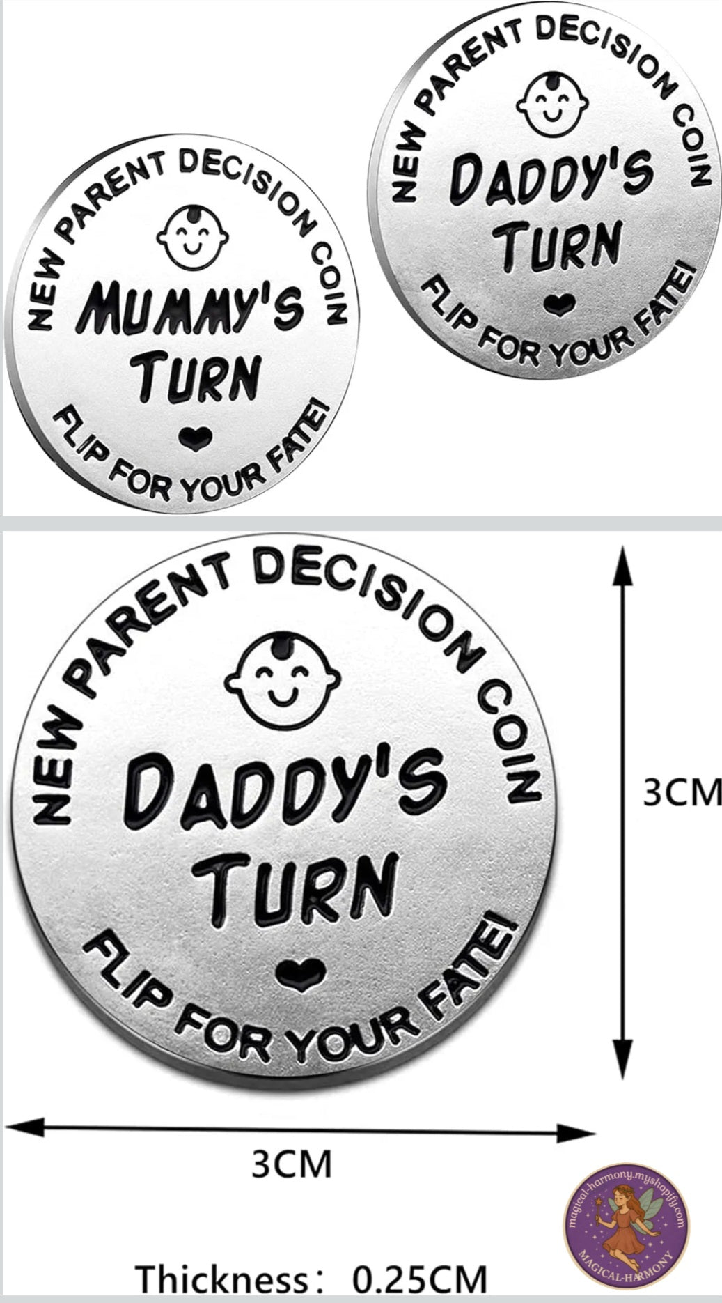 New Parents Decision Coin