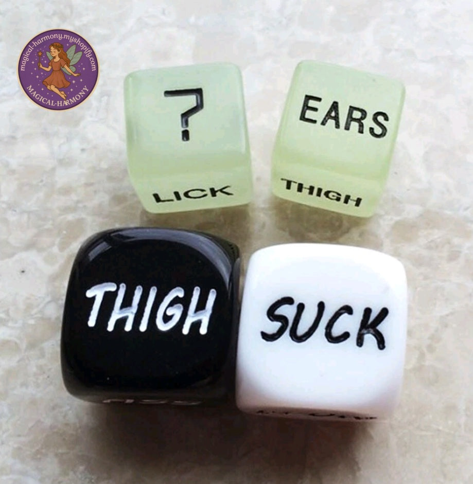 6 Glow In The Dark Love Dice.