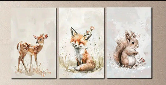3 Piece Woodland Canvas