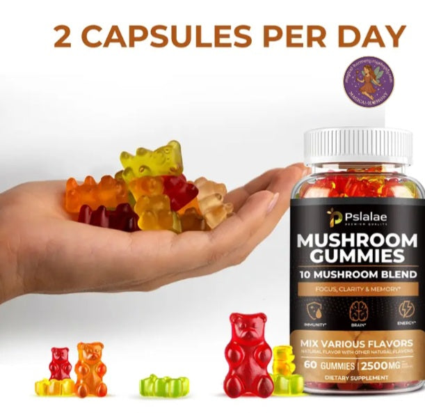 Mushroom Gummies – 10-in-1 Complex (2500mg)