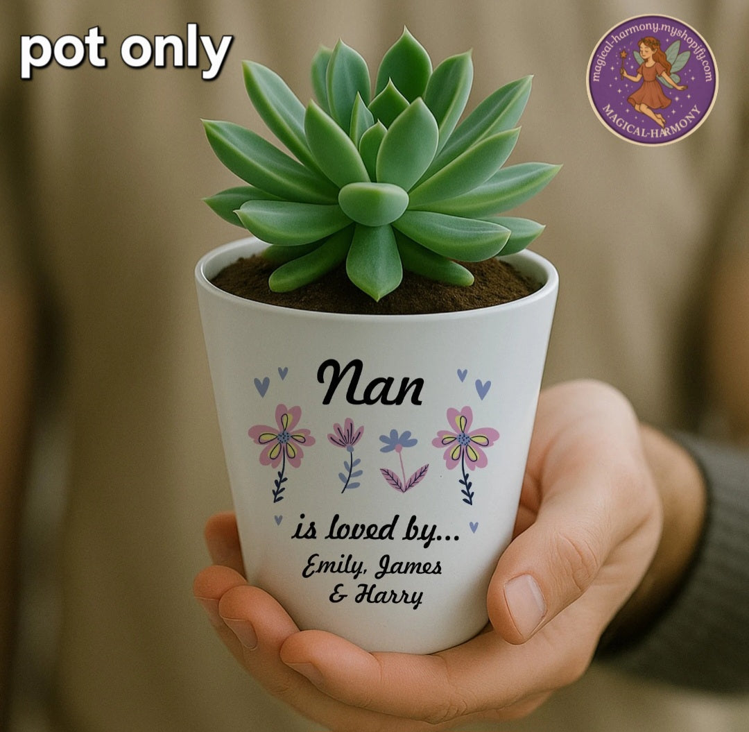 Personalised Nan Plant Pot.