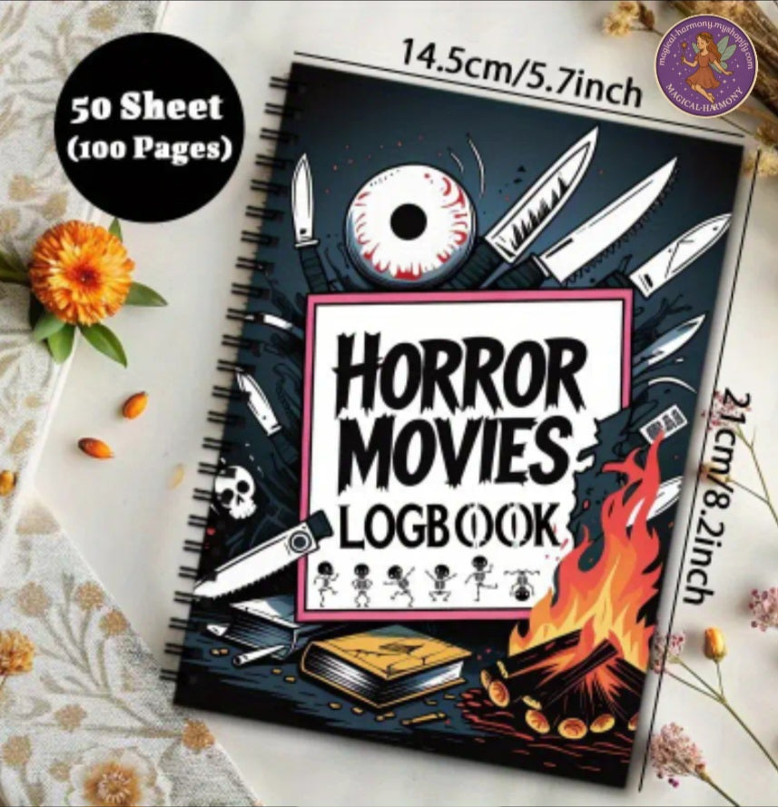 Vintage Horror Movie Log Book
