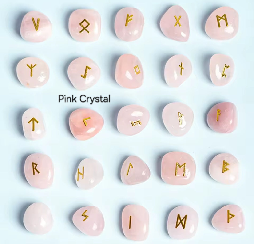 Natural Crystal Rune Stones