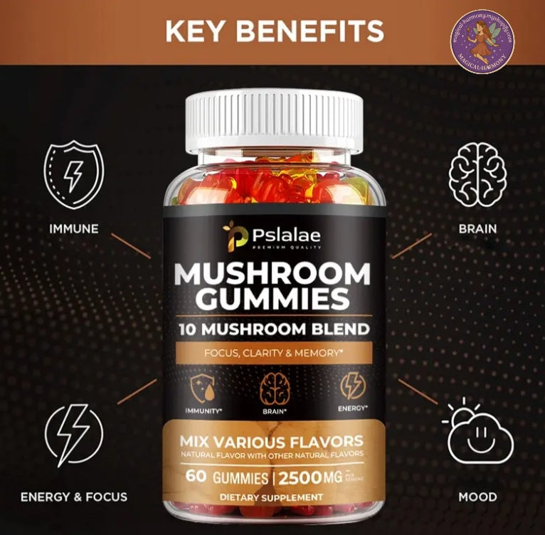 Mushroom Gummies – 10-in-1 Complex (2500mg)