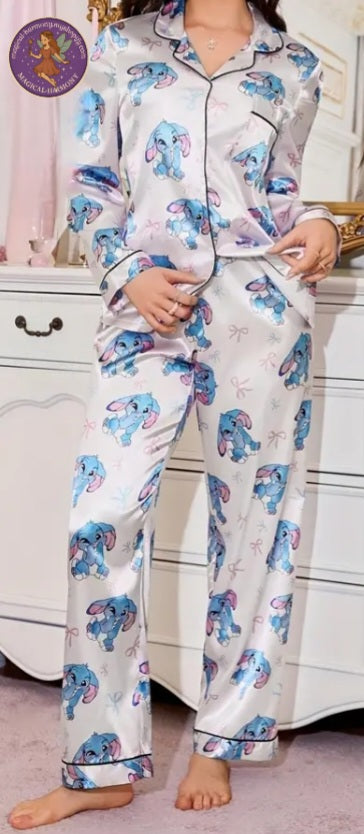 Women’s Satin Cartoon Pyjama Set