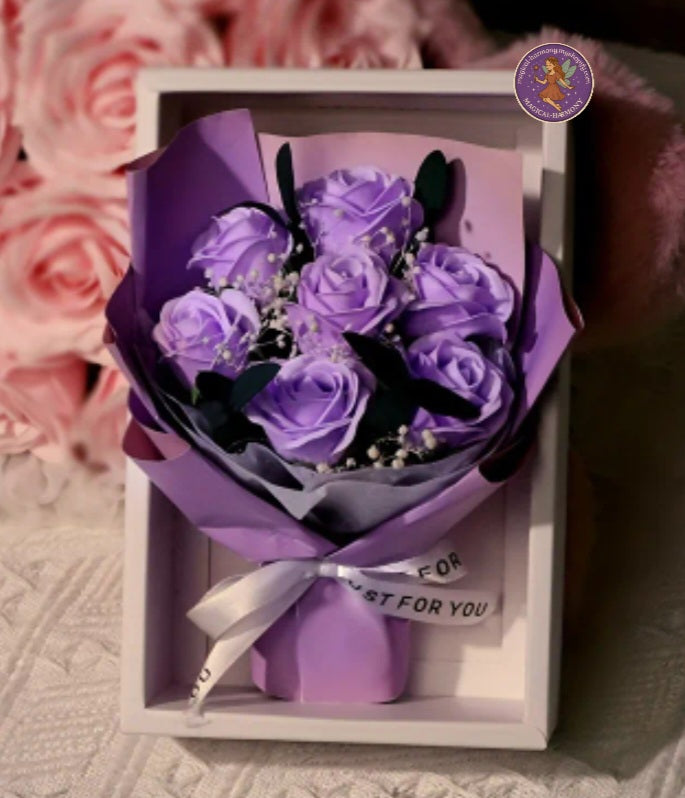💐 Luxury Soap Rose Bouquet Gift Box – Available in 6 Stunning Colours! 💐
