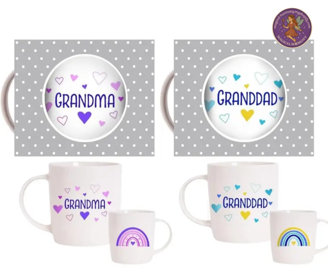 Set of 2 Grandma & Grandad Mugs