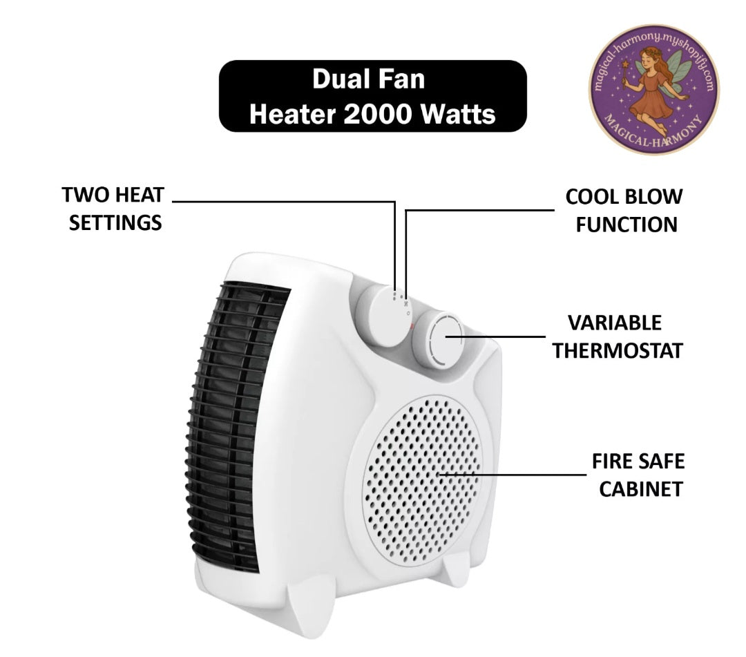 Hausown 2000W Portable Electric Fan Heater
