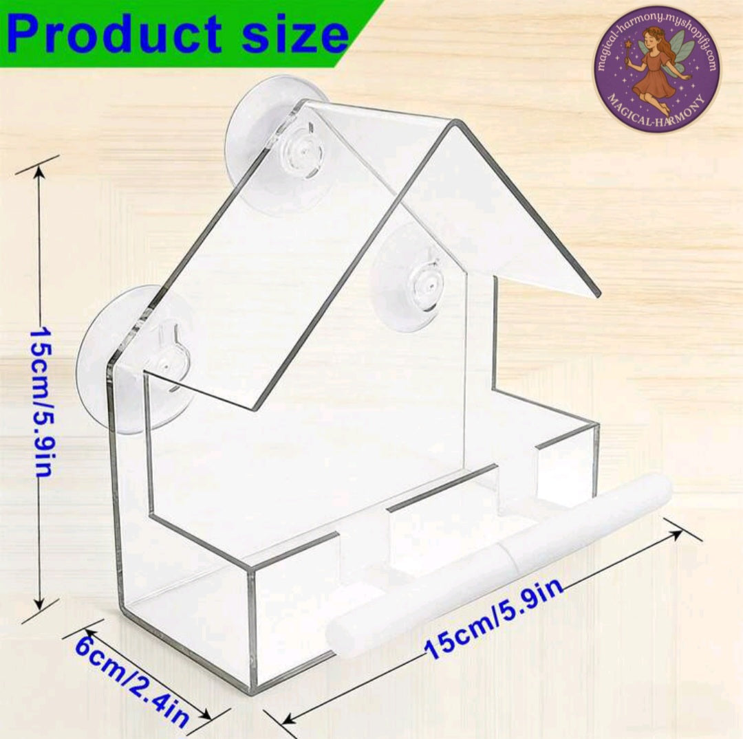 Transparent Outdoor Bird Feeder