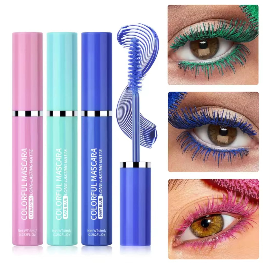 Long Lasting Waterproof Colourful Mascara.