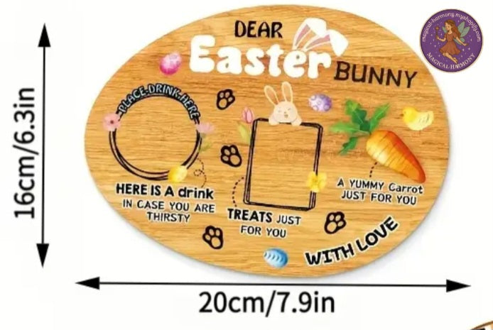 2D Easter Bunny Wooden Sign/Serving plate.