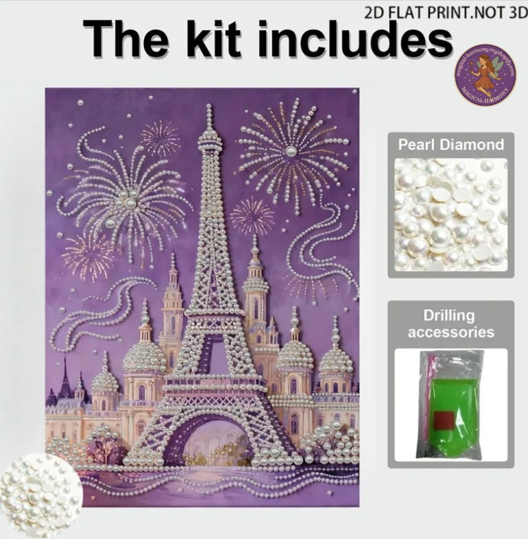 Frameless 5D Pearl Diamond Painting Kit