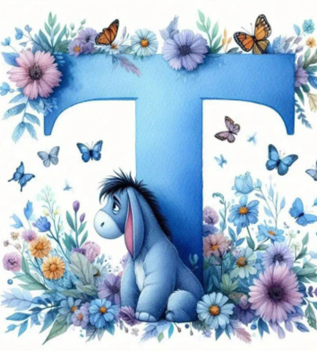 Alphabet Donkey Diamond Painting.