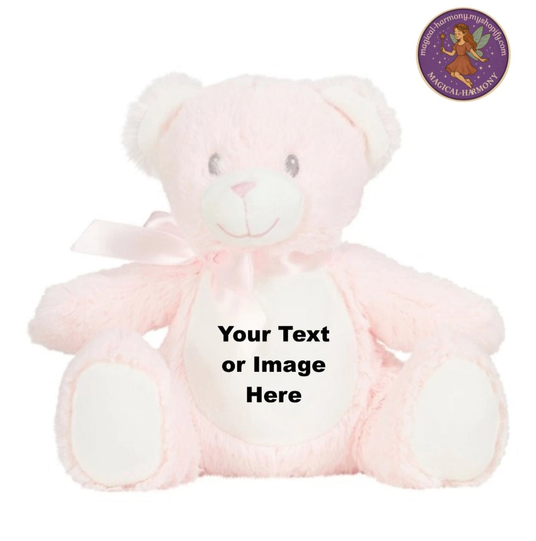 Personalised Mini Teddy Stuff Toys Image Text Valentine Birthday Adult Kid Gift