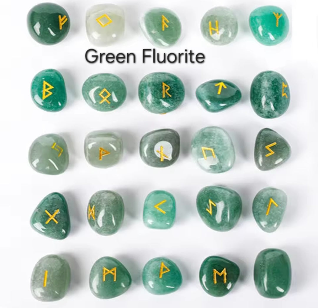 Natural Crystal Rune Stones