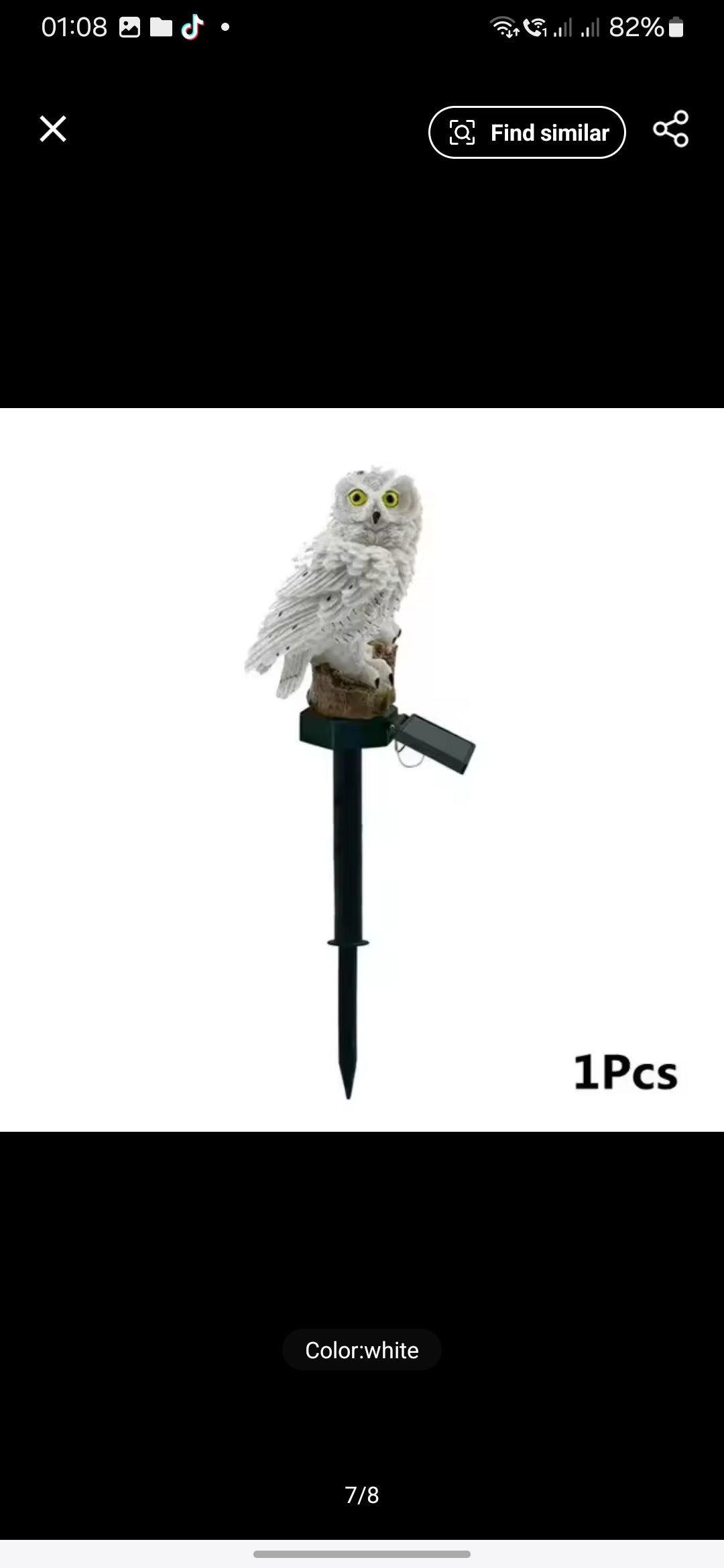 Solar Powered Owl Light