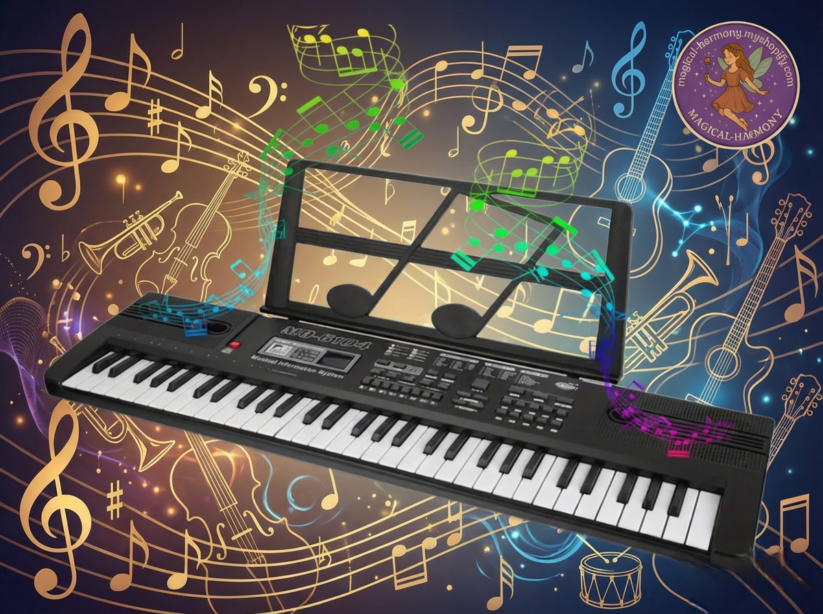 61-Key Digital Piano with Microphone