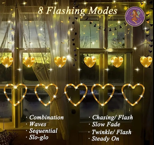Heart-Shaped LED String Lights 💕