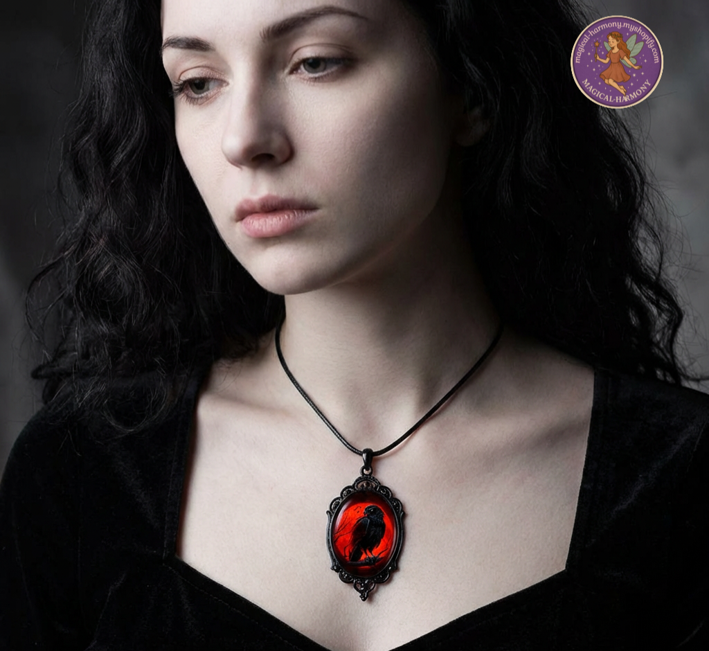 Gothic Crow Necklace