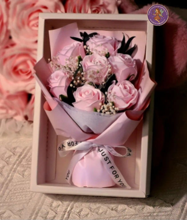 💐 Luxury Soap Rose Bouquet Gift Box – Available in 6 Stunning Colours! 💐