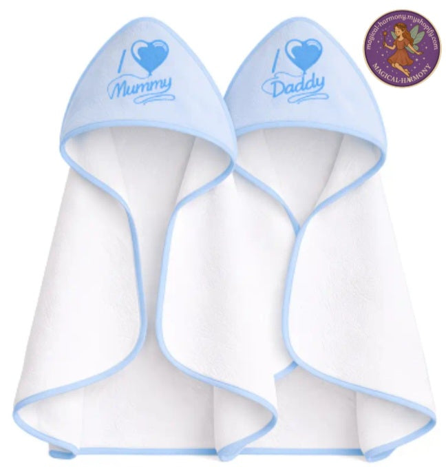 2Pack 100% Cotton Hooded Baby Towels
