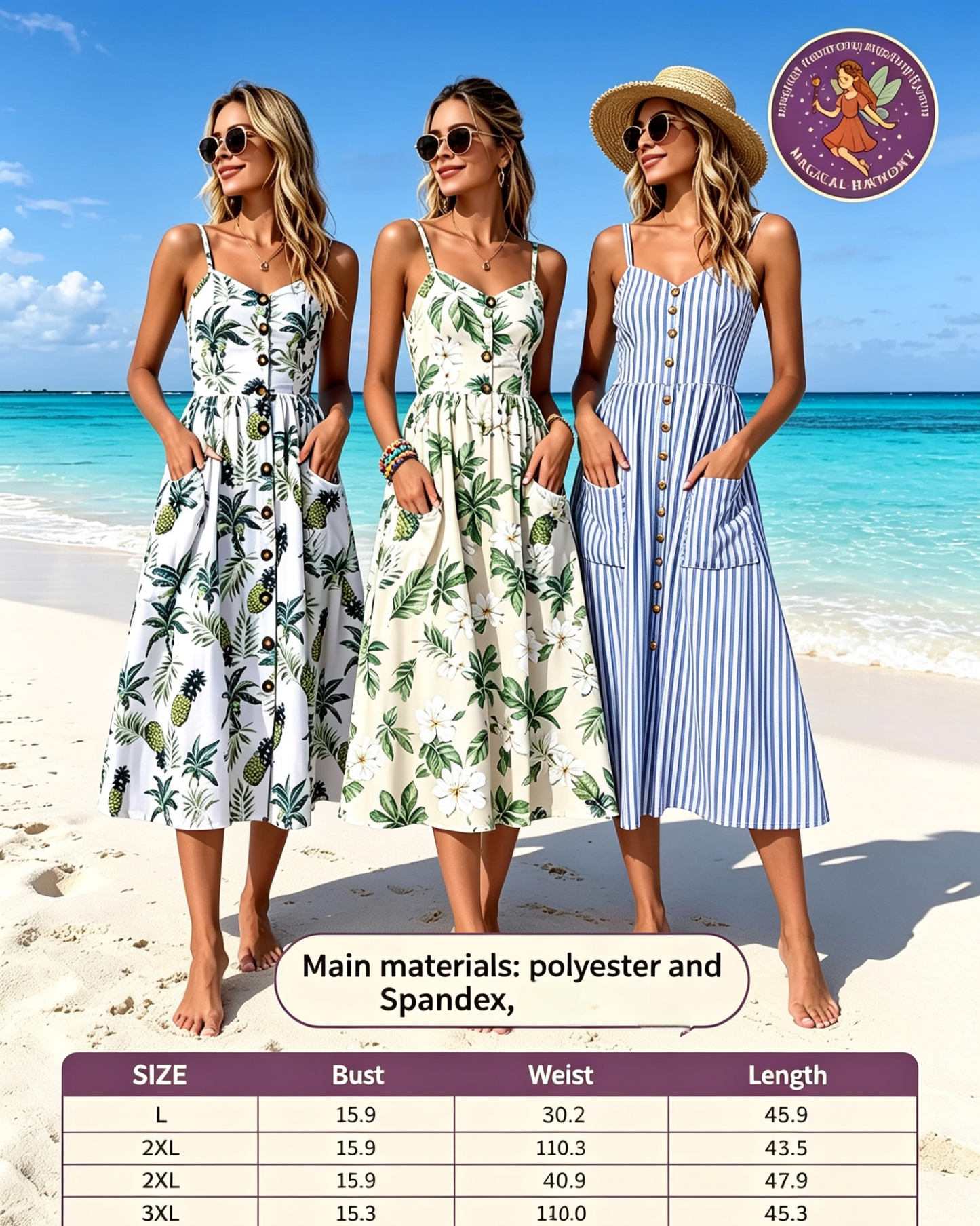 Strappy Summer Beach Midi Dress – Plus Size Dress