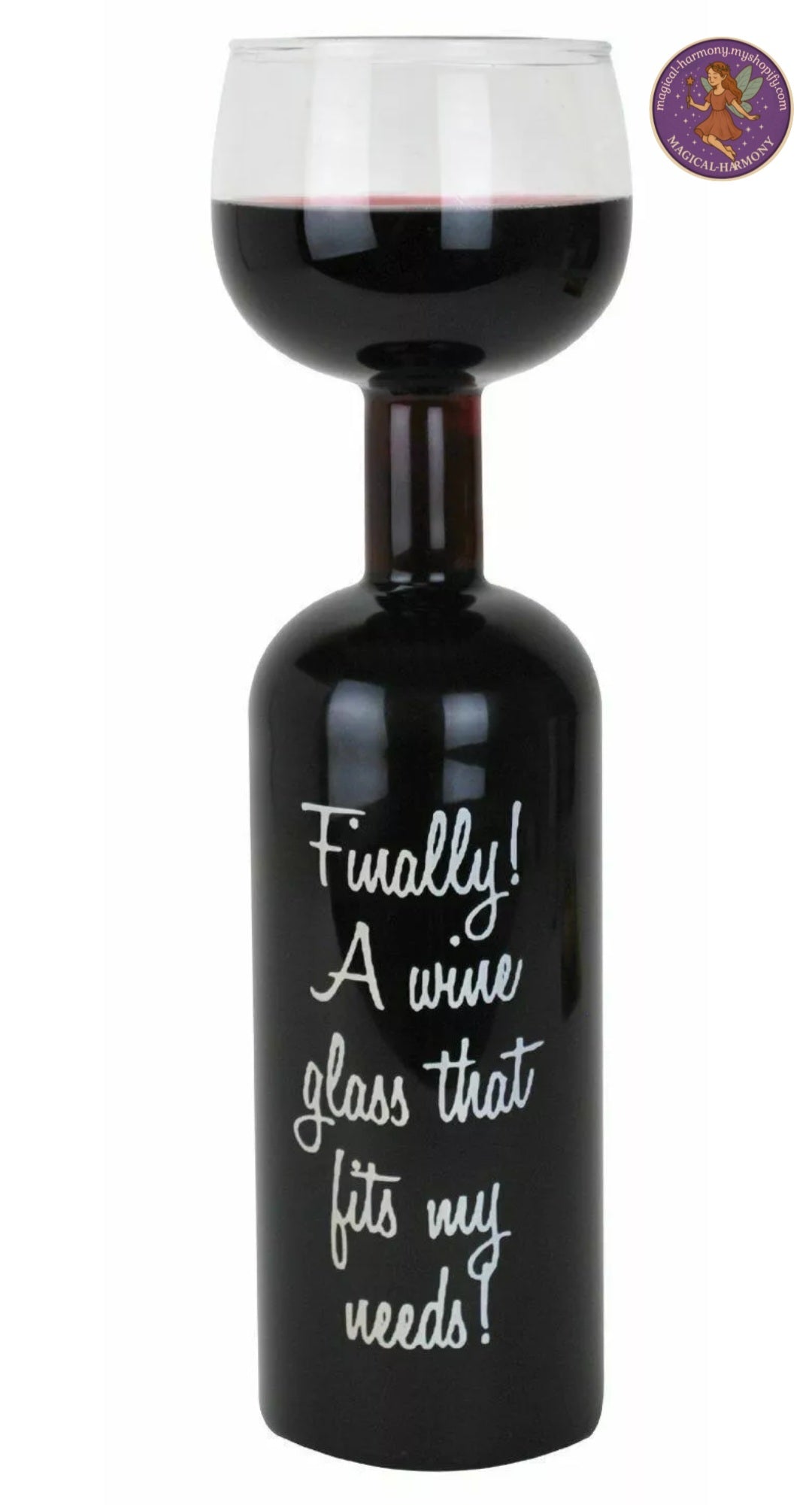 Ultimate Wine Bottle Glass Holds a Whole Bottle Drink 750ml.